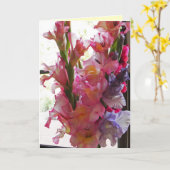 Gladiolas ', das an Sie card denkt Karte (Gelbe Blume)