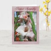 Gladiolas Sympathy Karte (Gelbe Blume)
