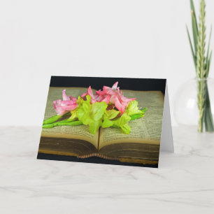 Gladiolas über das Bible-Beileid Karte