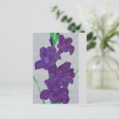 Gladiolenkarte Postkarte (Stehend Vorderseite)