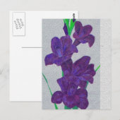 Gladiolenkarte Postkarte (Vorne/Hinten)