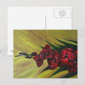 "Gladioli" Acrylmalerei - Postkarte (Vorne/Hinten)