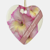 Gladioli Editable 73. Hochzeitstag Keramik Ornament (Rechts)