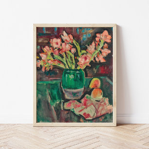 Gladioli in einer grünen Vase   George Leslie Hunt Poster