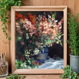 Gladioli in einer Vase von Auguste Renoir Art Poster