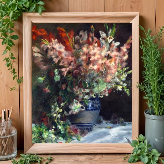 Gladioli in einer Vase von Auguste Renoir Art Poster