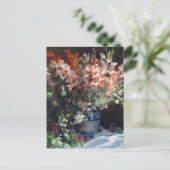 Gladioli in einer Vase von Auguste Renoir Art Postkarte (Stehend Vorderseite)
