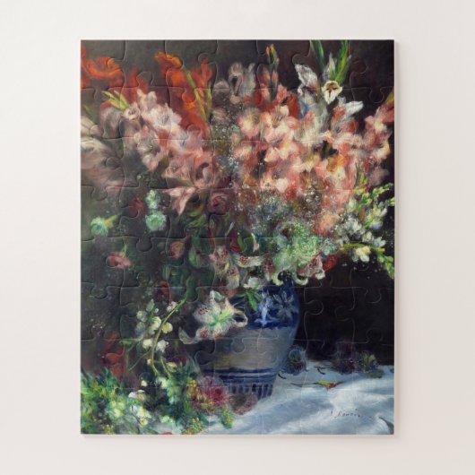 Gladioli in einer Vase von Auguste Renoir Art Puzzle (Vertikal)
