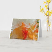 Gladioli in Eis, Karte (Gelbe Blume)
