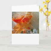 Gladioli in Eis, Karte (Gelbe Blume)