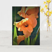 Gladioli, Karte (Gelbe Blume)