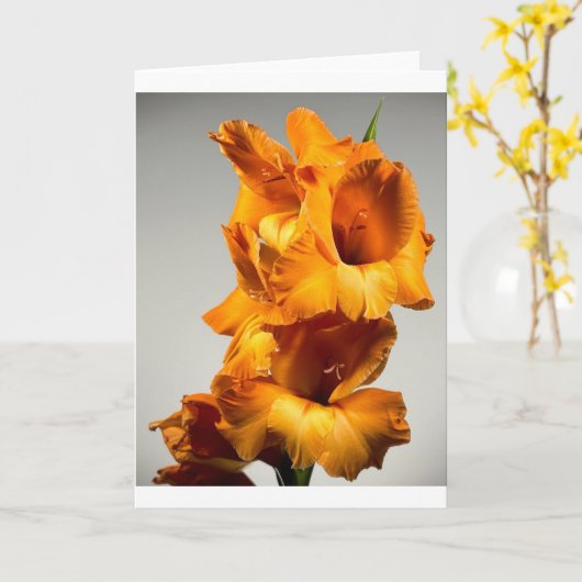 Gladioli, Karte (Gelbe Blume)