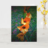 Gladioli, Karte (Gelbe Blume)