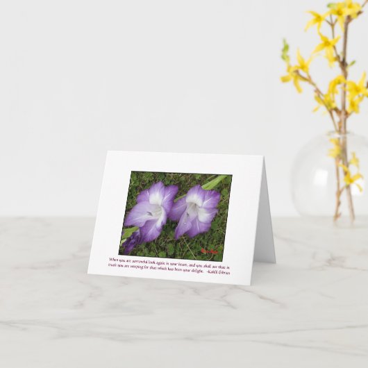 Gladioli Karte (Gelbe Blume)