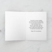 Gladioli Personalisiert 70. Hochzeitstag Karte (Innenseite)