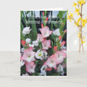 Gladioli Personalisiert 70. Hochzeitstag Karte (Gelbe Blume)