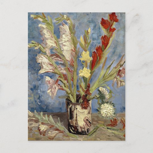 Gladioli und China Asters | Vincent van Gogh Postkarte (Vorderseite)