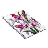 Gladiolus - Aquarellblumen Notizblock (Rechte Seite)