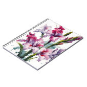 Gladiolus - Aquarellblumen Notizblock (Linke Seite)