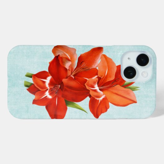 Gladiolus auf dem Alter Denim Case-Mate iPhone Hülle (Rückseite (Horizontal))