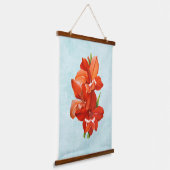 Gladiolus auf dem Alter Denim Wandteppich Mit Holzrahmen (Gewinkelt)