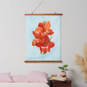 Gladiolus auf dem Alter Denim Wandteppich Mit Holzrahmen (Schlafzimmer)