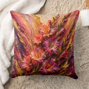 Gladiolus August Geburtsblume Kunst Kissen