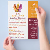 Gladiolus Blume, Beerdigung Zuhause, Direktoren Flyer (Hand)