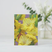 Gladiolus Blume Postcard Postkarte (Stehend Vorderseite)