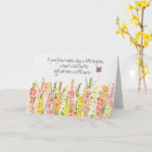 Gladiolus Border Birthday for Friend Karte (Gelbe Blume)