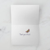 Gladiolus Border Vielen Dank Karte (Innenseite)