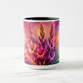 Gladiolus Energy Abstracts Hochzeits-Eltern-Gesche Tasse (Zentrum)