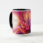 Gladiolus Energy Abstracts Hochzeits-Eltern-Gesche Tasse (Vorderseite Links)