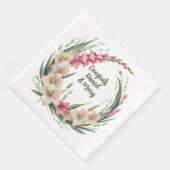 Gladiolus Floral Glückwunsch Serviette (Ecke)