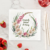 Gladiolus Floral Glückwunsch Serviette (Beispiel)