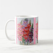 Gladiolus-froher Kaffee-Vintager Kaffeetasse (Links)