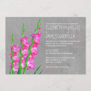 Gladiolus-Hochzeits-Einladungen Einladung
