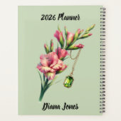 Gladiolus & Peridot August Verse – 2026 Full-Year  Planer (Rückseite)