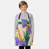 Gladiolus Retro Personalisiertes Muster Schürze (Getragen)
