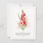 Gladiolus-Schätzung August-Geburtsmonatsblume (Vorderseite)
