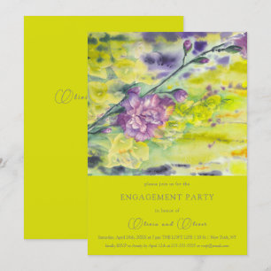 Gladiolus und Calla Blume Engagement Partei Einladung