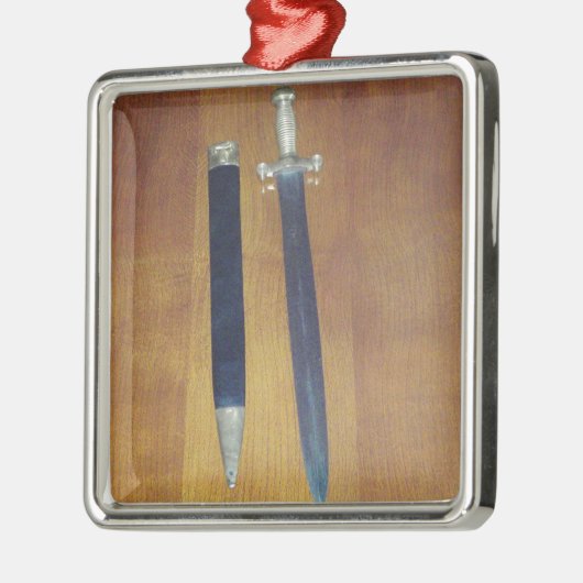 Gladius-Muster-Schwert Silbernes Ornament (Links)