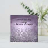 Gladmoore Plum Elegante Party Einladung (Stehend Vorderseite)