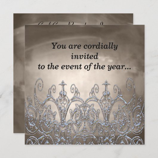 Gladmoore Rupert Elegante Party Einladung (Vorne/Hinten)