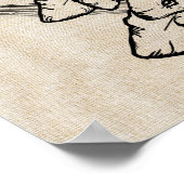 Glads Gladiola Zeichnend Leinwand Blume Poster (Ecke)