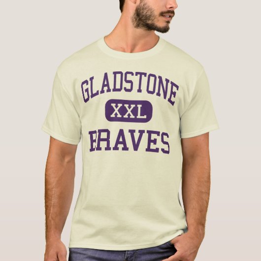 Gladstone - Braves - hoch - Gladstone Michigan T-Shirt (Vorderseite)