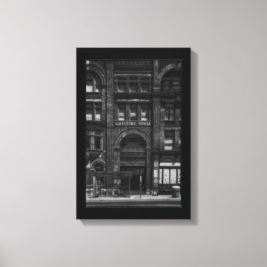 Gladstone Hotel Nr. 3 mit Rand Leinwanddruck (Vorderseite)
