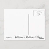 Gladstone, Michigan-Leuchtturm Postkarte (Rückseite)