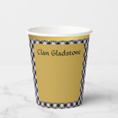 Gladstone Personalisiert Tartan Pappbecher (Rückseite)