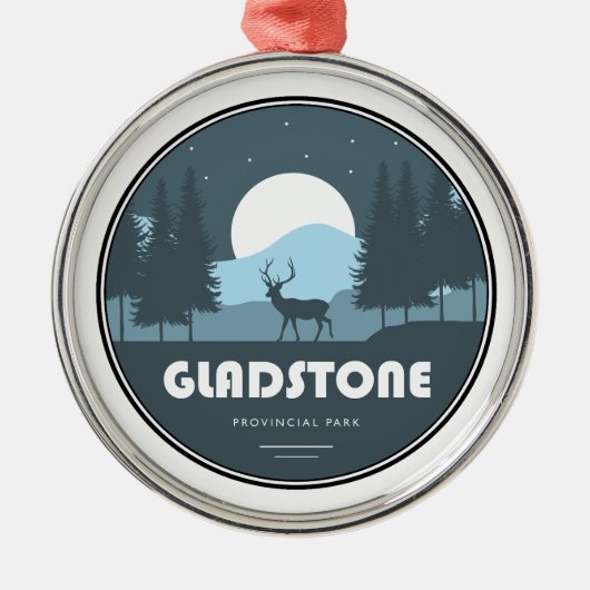 Gladstone Provincial Park Deer Ornament Aus Metall (Vorne)